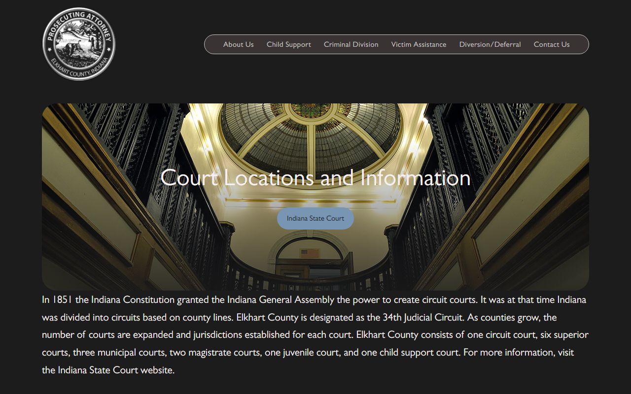 Elkhart County court records prosecutor court list